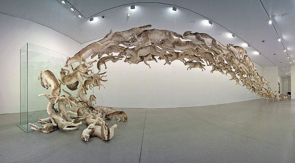 The Explosive Works of Cai Guo Qiang | Hi Fructose Magazine #wolves #wolf