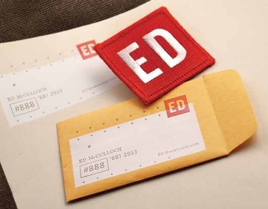 * Ed McCulloch : Photographer // FUNNEL #direct #embroidery #patch #mail #identity #envelope #mailer #embroidered