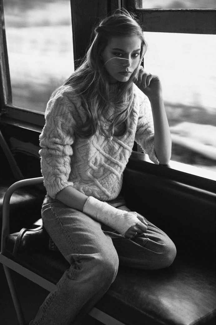 vogue-at-heart: Ondria Hardin in "V-Voyage" for Double Magazine, Spring/Summer 2014 Photographed by Theo Wenner #fashion