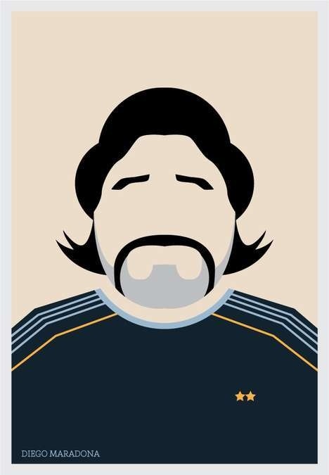 Diego Maradona #minimalistic #movies #design #graphic #posters #minimal #poster #minimalist