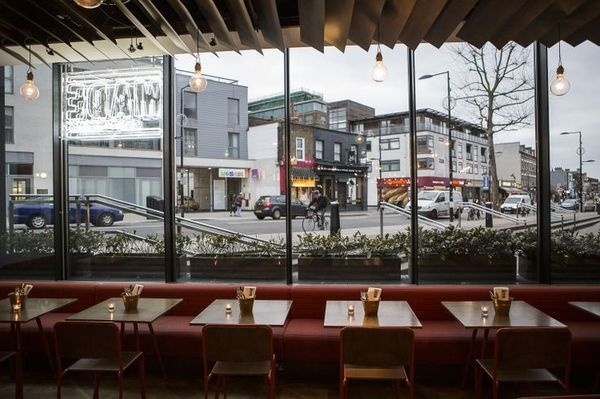 rebrand for MADE BAR & KITCHEN at the Roundhouse them.co.uk Photography by Stuart Leech #resturant #logo #branding #neon