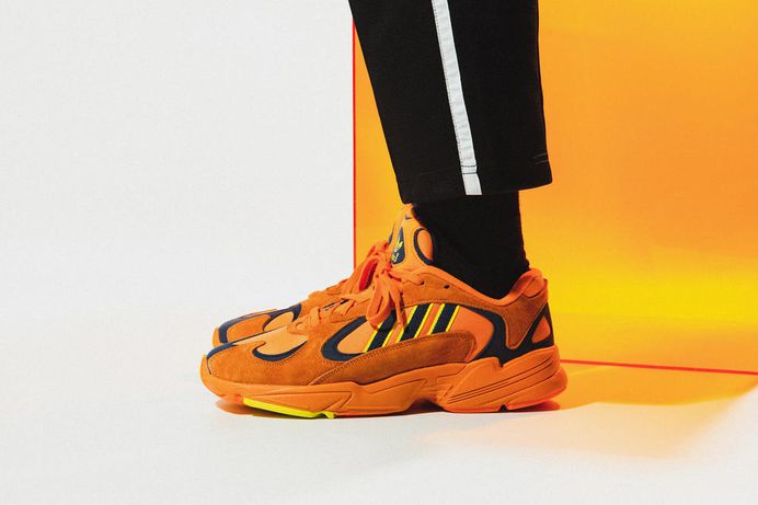 adidas Originals YUNG-1 Closer Look On-Foot Kicks Shoes Trainers Sneakers Orange White Navy Chunky Sneaker Dad Shoe