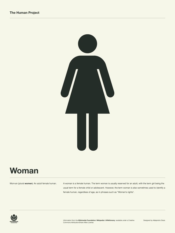 The Human Project Poster (Woman) #inspiration #creative #information #pictogram #collection #design #graphic #human #grid #system #poster #typography