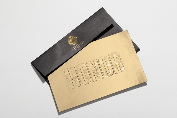 Honor #invite #goldfoil #hightide #honor #deboss #gold #hightidecreative #fashion