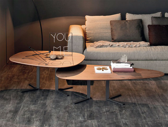 Steel and Wood Coffee Table