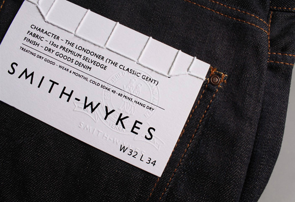 Smith Wykes designed by Studio Small #emboss #heritage #branding #serif #sans #label #tag #logo #stitch