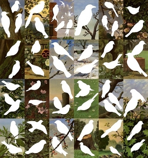 elphicks — Sharon ElphickGarden Ghosts (Large) #birds #graphic #white #poster