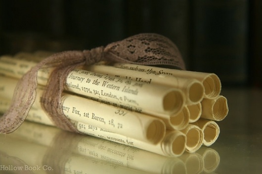 Hollow Book Vintage Rollups by HollowBookCompany on Etsy #rollup #lavender #book #hollow #paper #vintage #lace