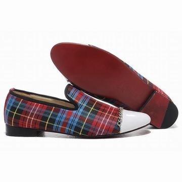 Red Christian Louboutin Rollergirl Tartan Canvas Womens Flat Red Sole Shoe #fashion