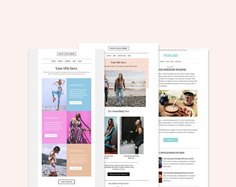 3 Email Newsletter Templates Bundle | Etsy