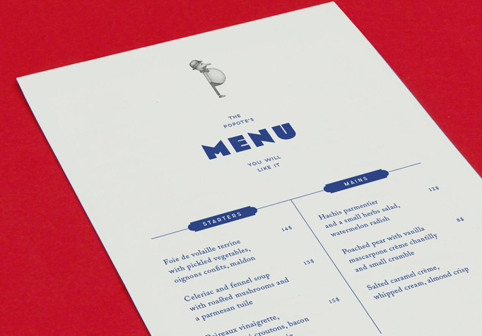 Popote's #menu #layout