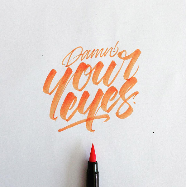 Calligraphy, typography, handwritten