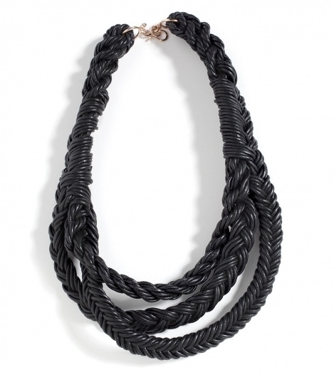 Aiguilette Leather Necklace – Sight Unseen #fashion #design #necklace