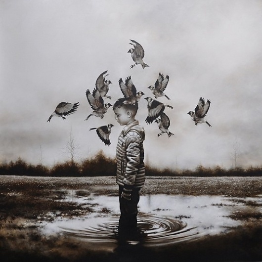 Michael Peck Illustrations | Fubiz™ #white #boy #peck #black #birds #illustration #and #michael