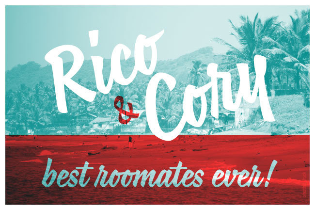 Rico & Cory best roommates ever! #inspiration #type #script #typography