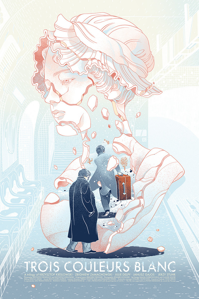 Three Colours: White Movie Poster by Victo Ngai