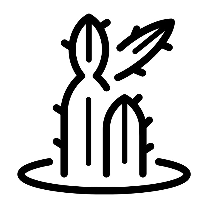 See more icon inspiration related to spiked, botanical, desert, plants, plant, flower and nature on Flaticon.