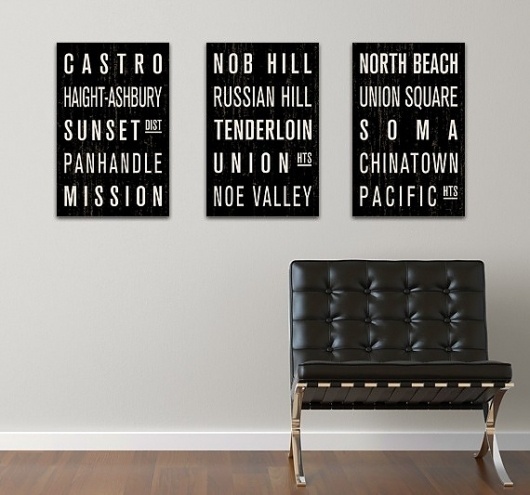 COLLECTION of 3 San Francisco Subway Sign Prints by FlyingJunction #signage #typography