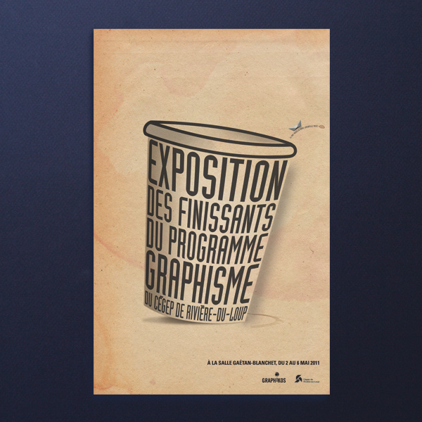 Exposition des finissants #caf #expo #print #design #graphic #student #exhibition #typographic #poster #coffee #typo #exposition #typography