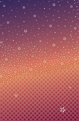 "Spring Sunset" #Japanese #pattern #design #decor #home #flowers #pillows #spring