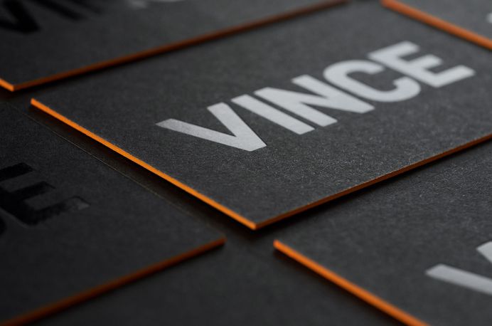 Impressive Black Business Cards With Orange Edges 2