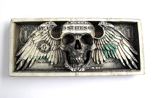 Scott Campbell - BOOOOOOOM! - CREATE * INSPIRE * COMMUNITY * ART * DESIGN * MUSIC * FILM * PHOTO * PROJECTS #art #skull #dollar