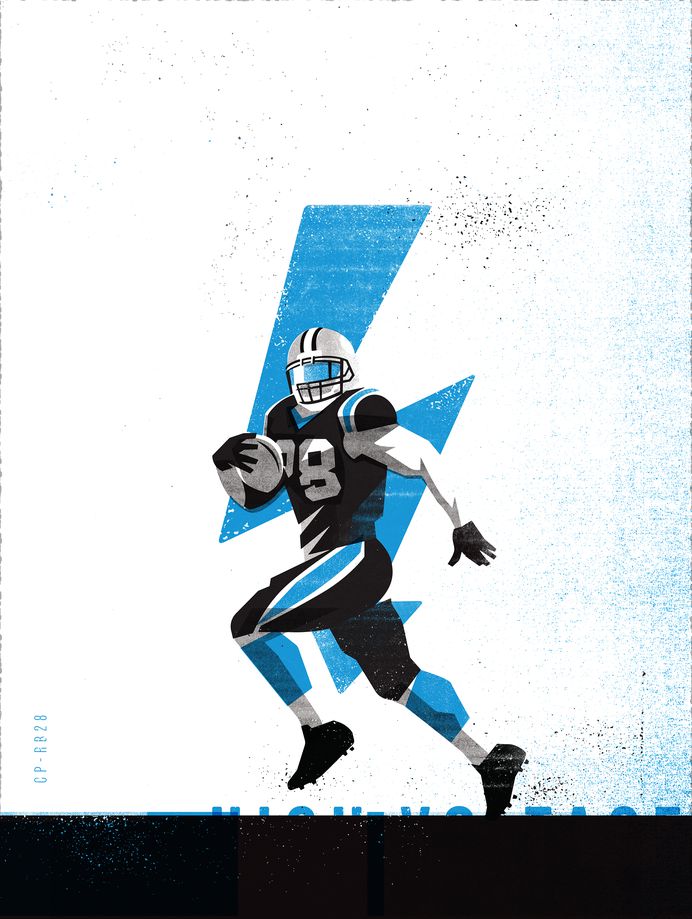 JSTEW1 #Illustration by Matt Stevens #Sports #NFL #Carolina #Panthers #American #Football