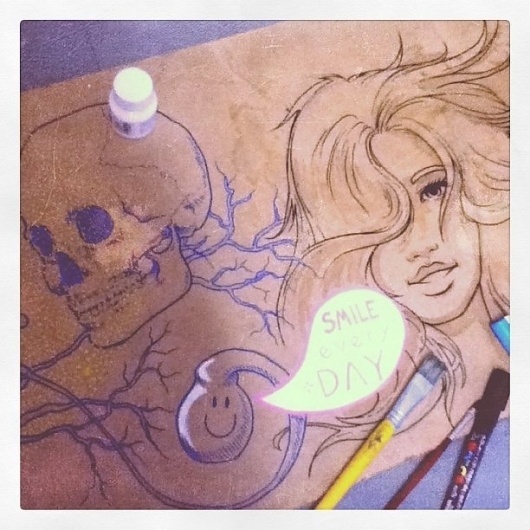 Instagram #wood #illustration #paints #pannel