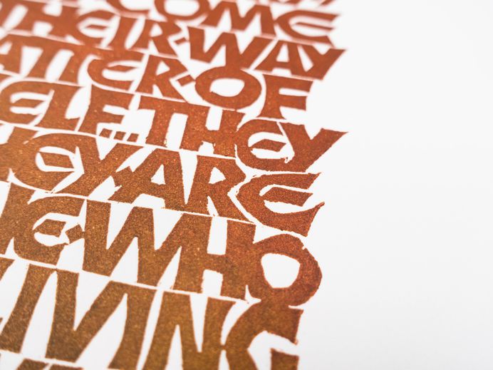Mad Max Linocut Print — Joan Quirós - Calligraphy & Lettering