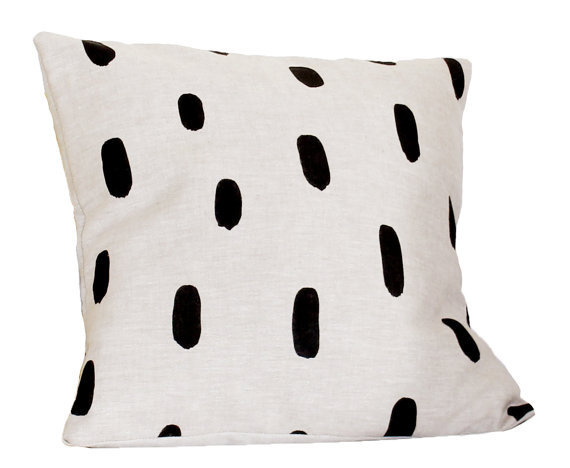 Linen Brushstrokes Pillow 13 x 13 in. #pillow