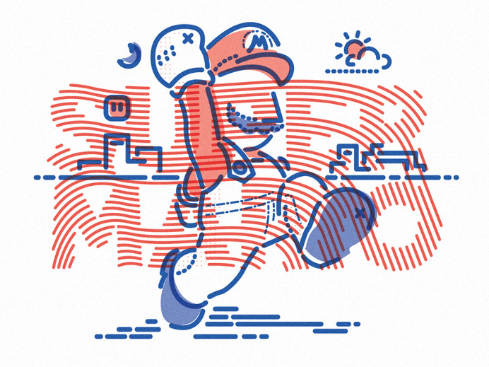 Super Mario x Colour and Lines
