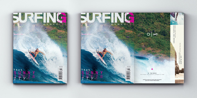 Surfing Magazine, 2013 — Editorial - Joy Stain #rip #water #surf #wet #surfing #type #noa #wave #cover #stain #joy #layout #editorial #magazine #emberson
