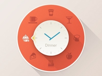 Clock #illustration #shade #minimal #ui