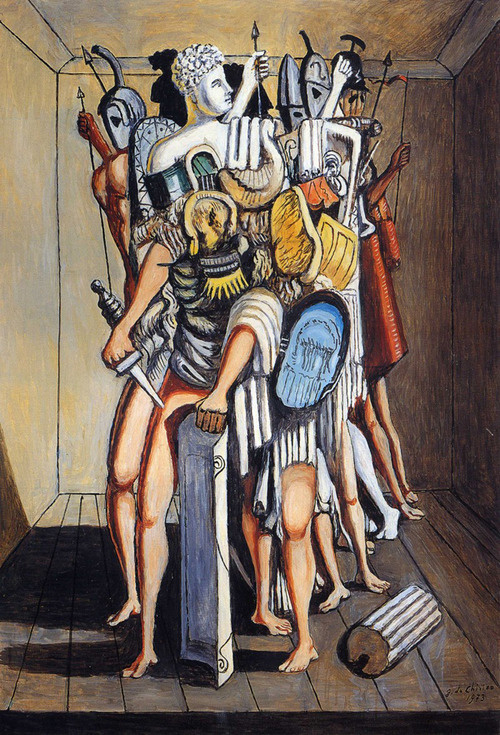 Giorgio de Chirico (1888-1978) The Invincible Cohort 1973 #painting #oil