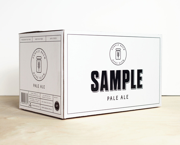 Sample beer branding box #beer #pale #branding #packaging #minimal #ale
