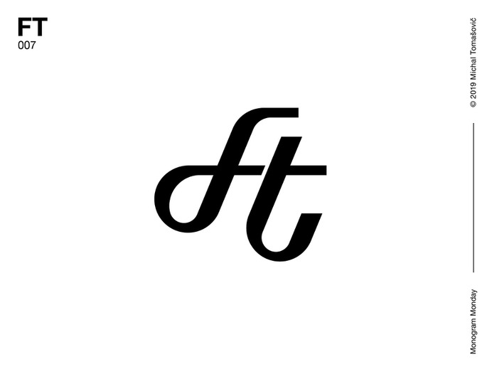 FT Monogram by Michal Tomašovič #monogram #logo #lettermark #design
