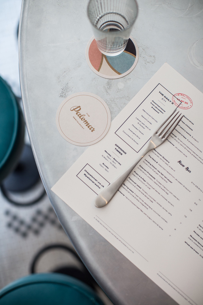 The Palomar #menu #identity #food #print