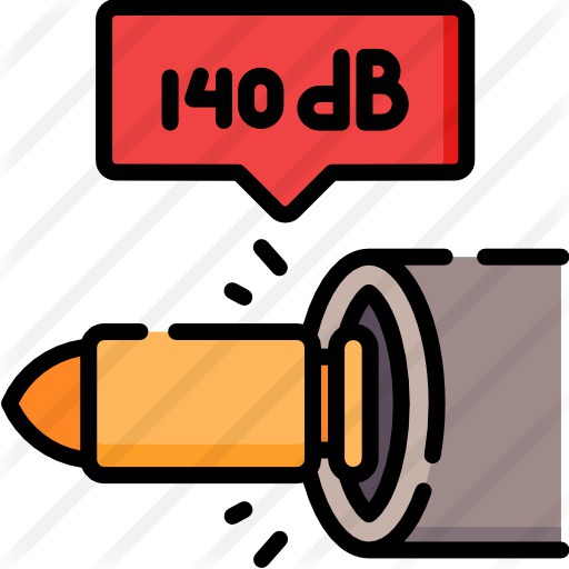 See more icon inspiration related to decibels, enviroment, ecology and environment, pollution, miscellaneous, launcher, guns, shell, bullets, shoot, fire, gun, explosion, weapons, weapon, rocket and sound on Flaticon.