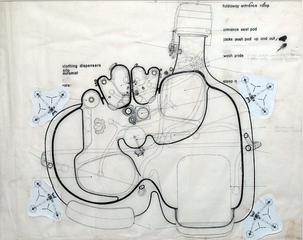 Living Pod - Archigram Archival Project #drawings #sections #architecture #archigram