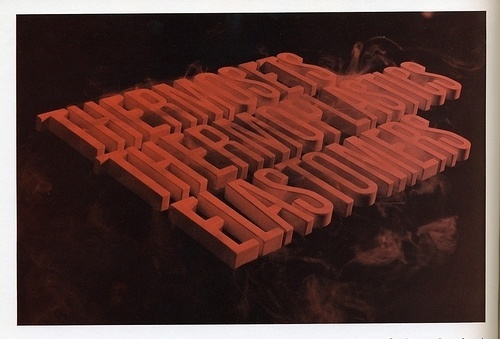 Typeverything.com - Thermosets. (ViaÂ Draplin) - Typeverything #red #extrude #poster #type #typography