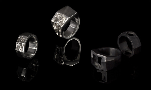 journey palermo | SMITH/GREY #rings #mens #ring #white #b&w #silver #smithgrey #black #jewellery #and #dark #grey