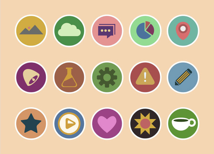 Krispicons – Free Modern Flat Icons PSD