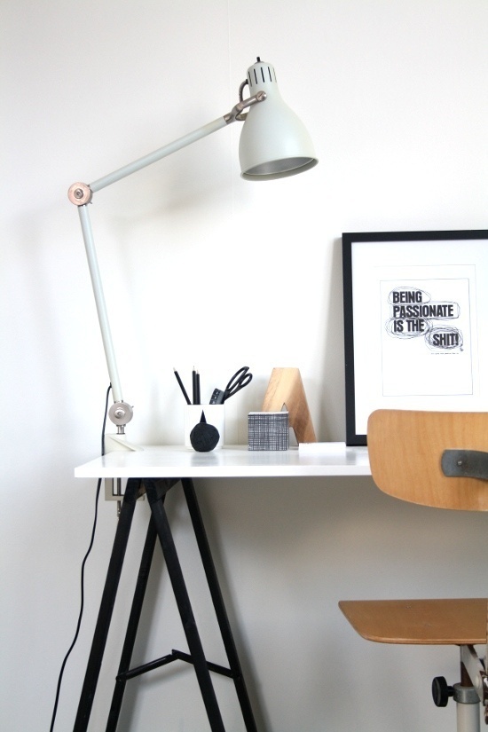Workspace #interior #lamp #white #decor #workspace