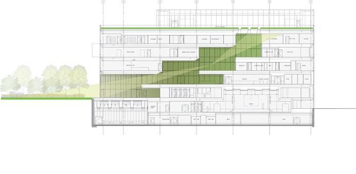 The Diana Center at Barnard College / Weiss/Manfredi,section