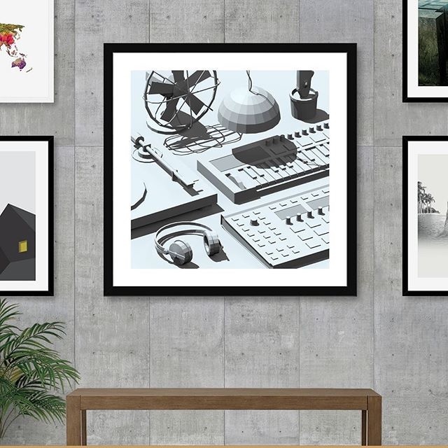 #rickardarvius #artprint #curioos #homedecor #interiordesign #homestyling #lowpoly #dj #edm #turntable #music #3dart #cinema4d #render #3d