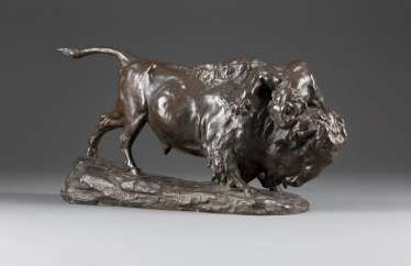 GEORGES GARDET in 1863, Paris in 1939, ibid Bison in a fight with a Tiger