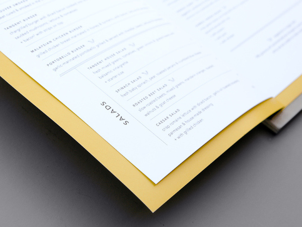 fivethousand fingers  |   http://fivethousandfingers.net"Tangent Café is a neighborhood restaurant and bar located on Vancouver's ec #logo #stationery #branding #typography