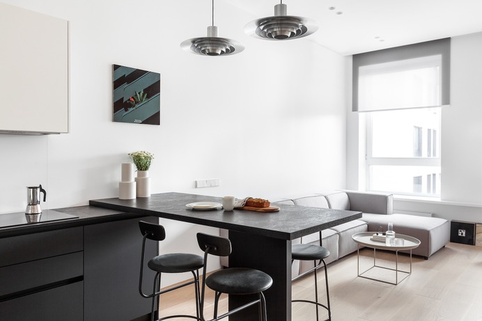 Apartment with a Steel Cube by Ksenia Karavaeva