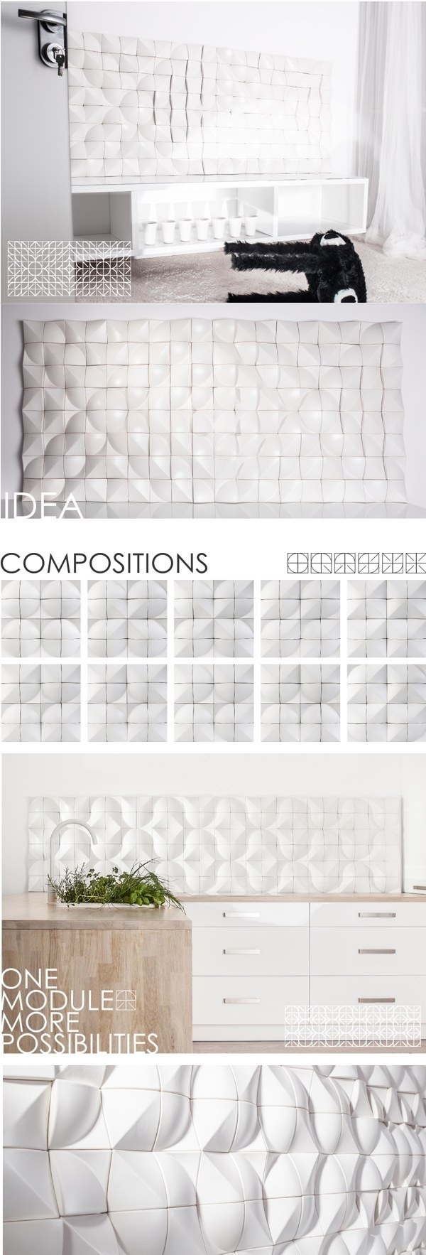 #surfaces #contemporary #furnishing #textured #interiors #geometric #3d #wall #wallart #green #decor #textured #coverings #panels #tiles #ho
