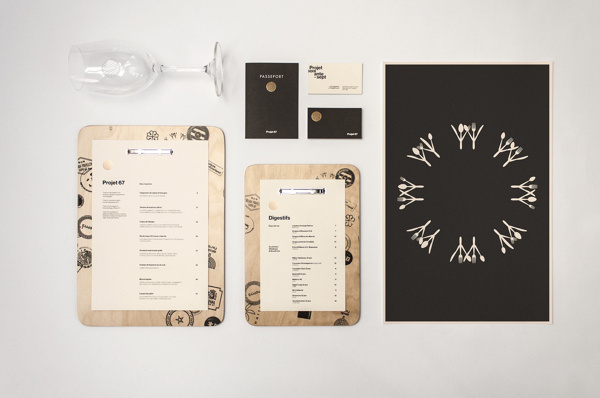 Projet 67 on Behance #collateral #branding